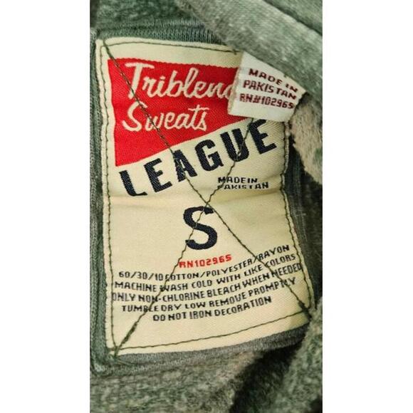 CAL POLY Vintage Tie-Dye Hoodie Green/Cream Unisex - Size S - Picture 3 of 8